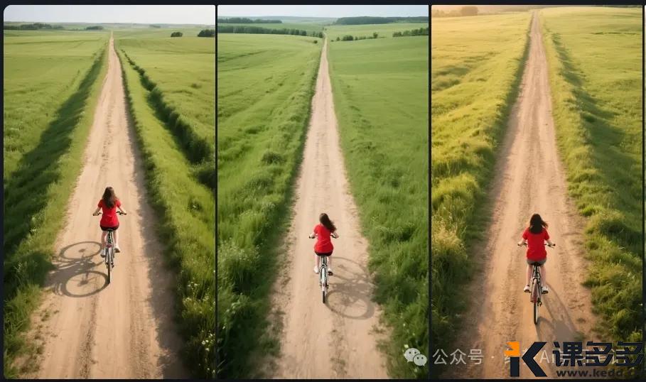 图片[3]-65万赞，女孩乡间田野骑行视频火了，即梦Ai只需10分钟做出来-课多多
