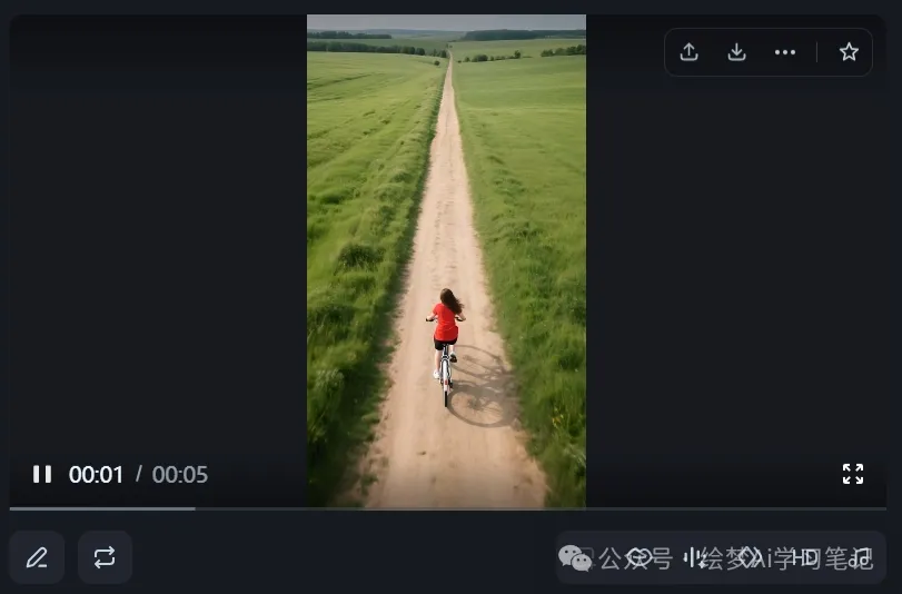 图片[6]-65万赞，女孩乡间田野骑行视频火了，即梦Ai只需10分钟做出来-课多多
