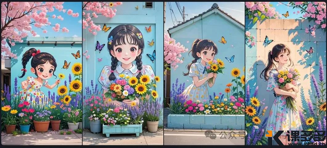 图片[3]-19万人点赞！零基础学会的AI女孩爆款墙绘教程，手把手教会你-课多多