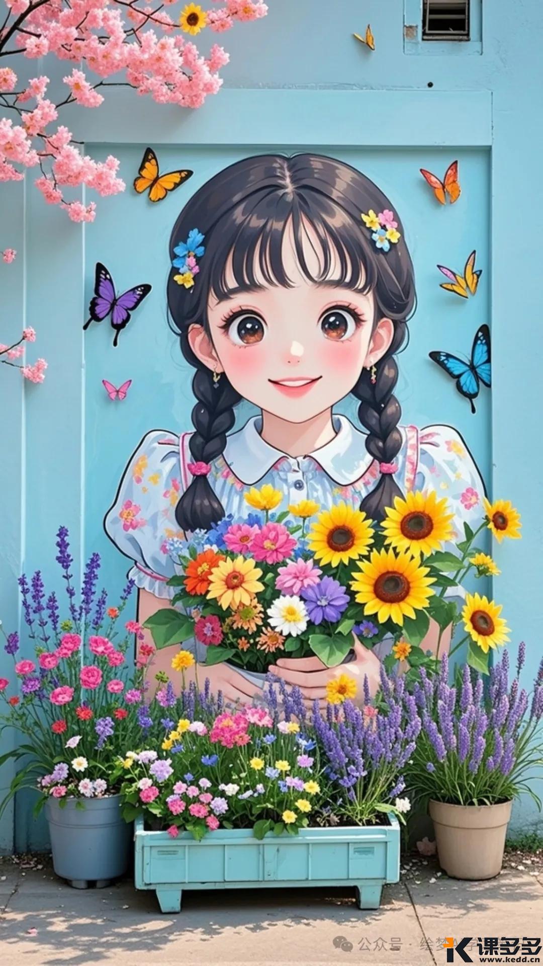 图片[5]-19万人点赞！零基础学会的AI女孩爆款墙绘教程，手把手教会你-课多多