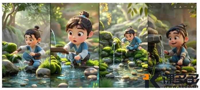 图片[7]-（附提示词）太萌了！3分钟学会，用AI工具制作儿童启蒙古诗词动画-课多多