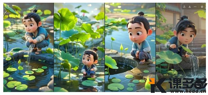 图片[8]-（附提示词）太萌了！3分钟学会，用AI工具制作儿童启蒙古诗词动画-课多多