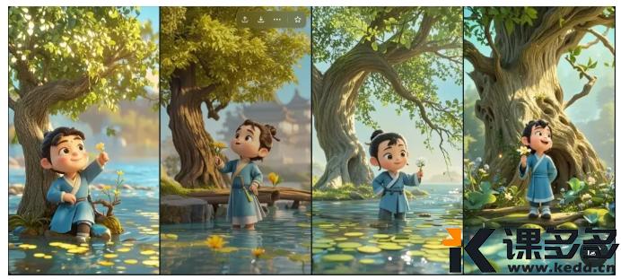 图片[9]-（附提示词）太萌了！3分钟学会，用AI工具制作儿童启蒙古诗词动画-课多多