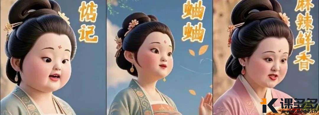 1分钟学会，点赞10万+的唐朝胖妹搞笑段子视频（详细步骤）-课多多