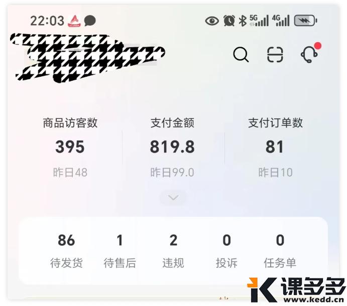 小红书实操笔记030:今天卖了81单,接下来目标是单天破100单-课多多