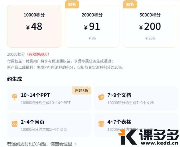 会员价目表