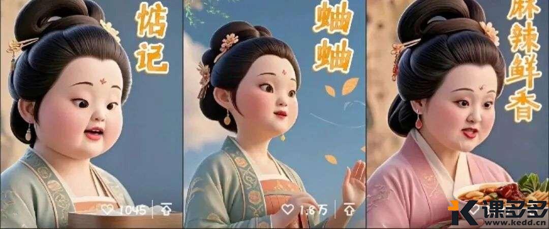 1分钟学会,点赞10万+的唐朝胖妹搞笑段子视频(详细步骤)-课多多