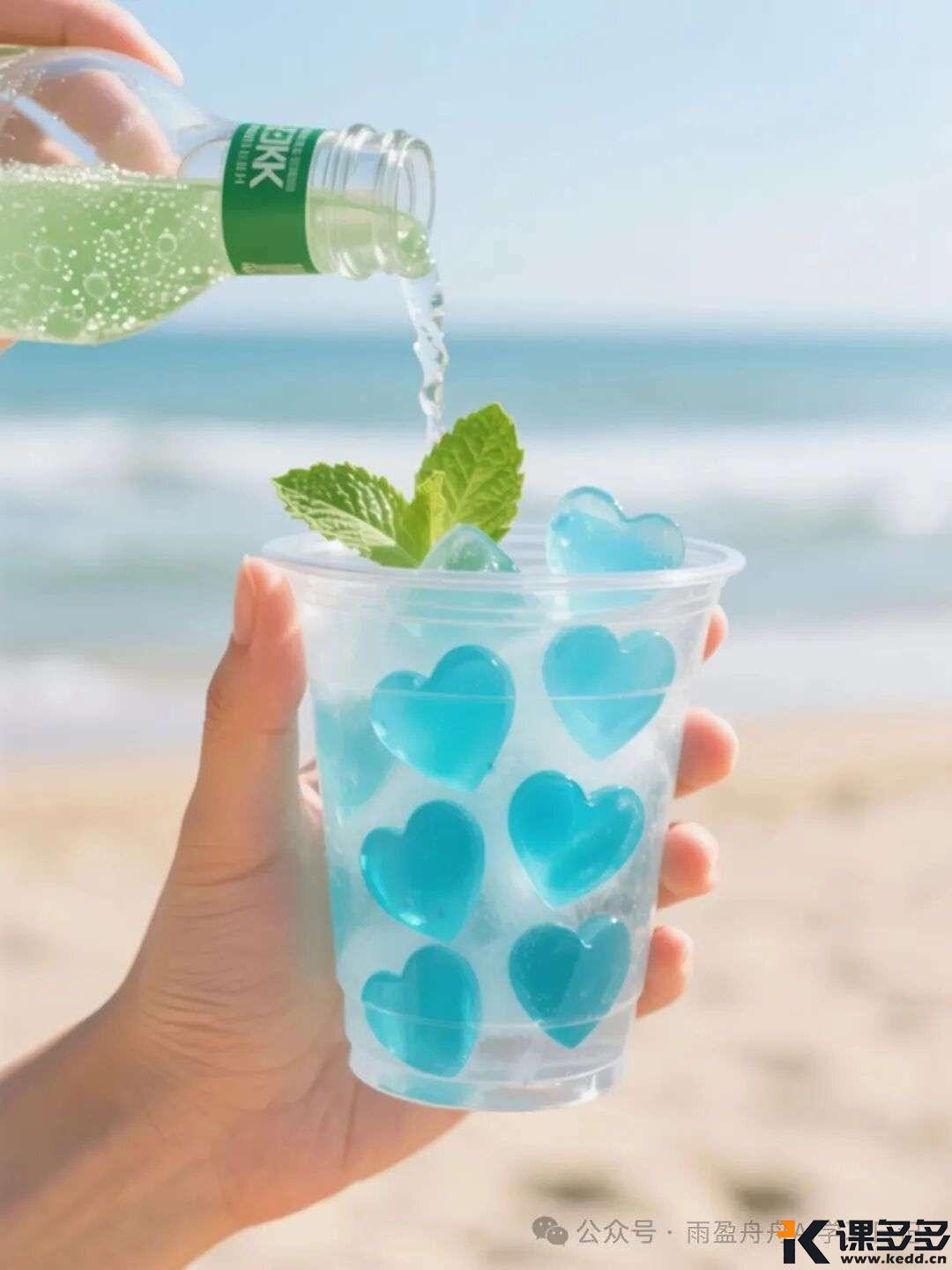 进来喝杯创意冰水,清凉一夏吧!(附提示词)-课多多