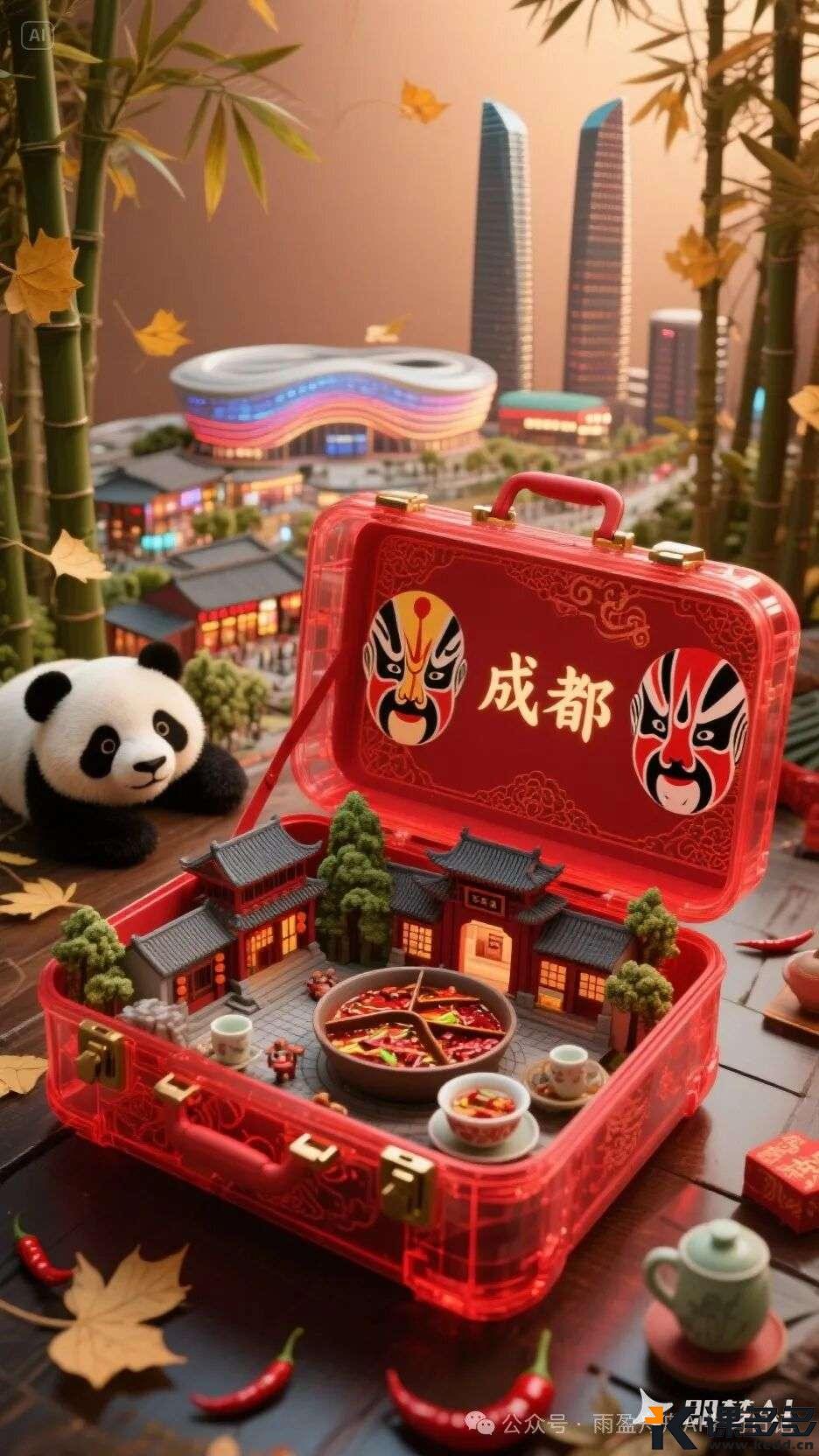 一分钟教会你,即梦AI制作爆火的城市特色文旅行李箱!(附提示词)-课多多